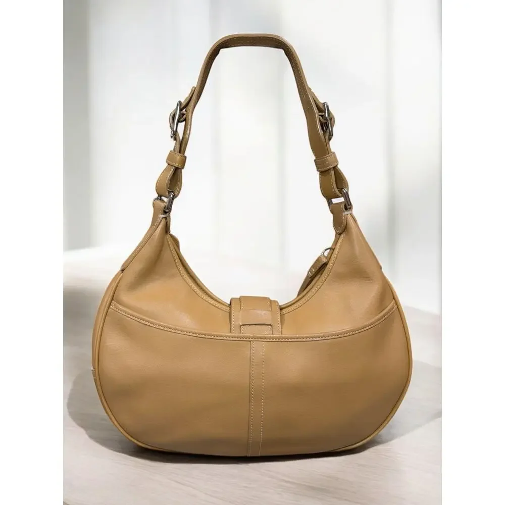 Vintage Coach 7548 Hamptons Leather Buckle Hobo Bag & Wristlet